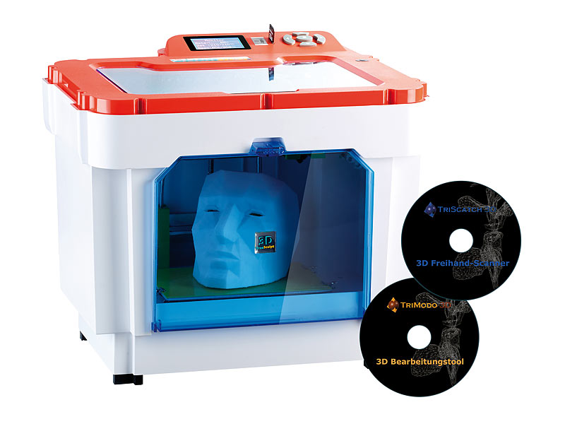 FreeSculpt 3D-Drucker/-Kopierer EX1-ScanCopy mit 2x Software; ABS-Filament ABS-Filament ABS-Filament 