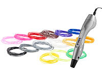 FreeSculpt 3D-Pen Drucker-Stift FX2-free mit Display, inkl. 15er-Set ABS-Filament